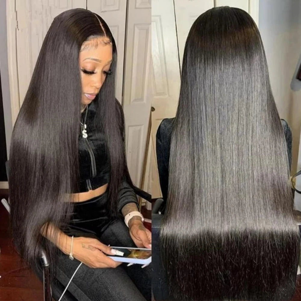 The Luxe Seamless Glueless Straight Frontal Wig | European Graded Knotting