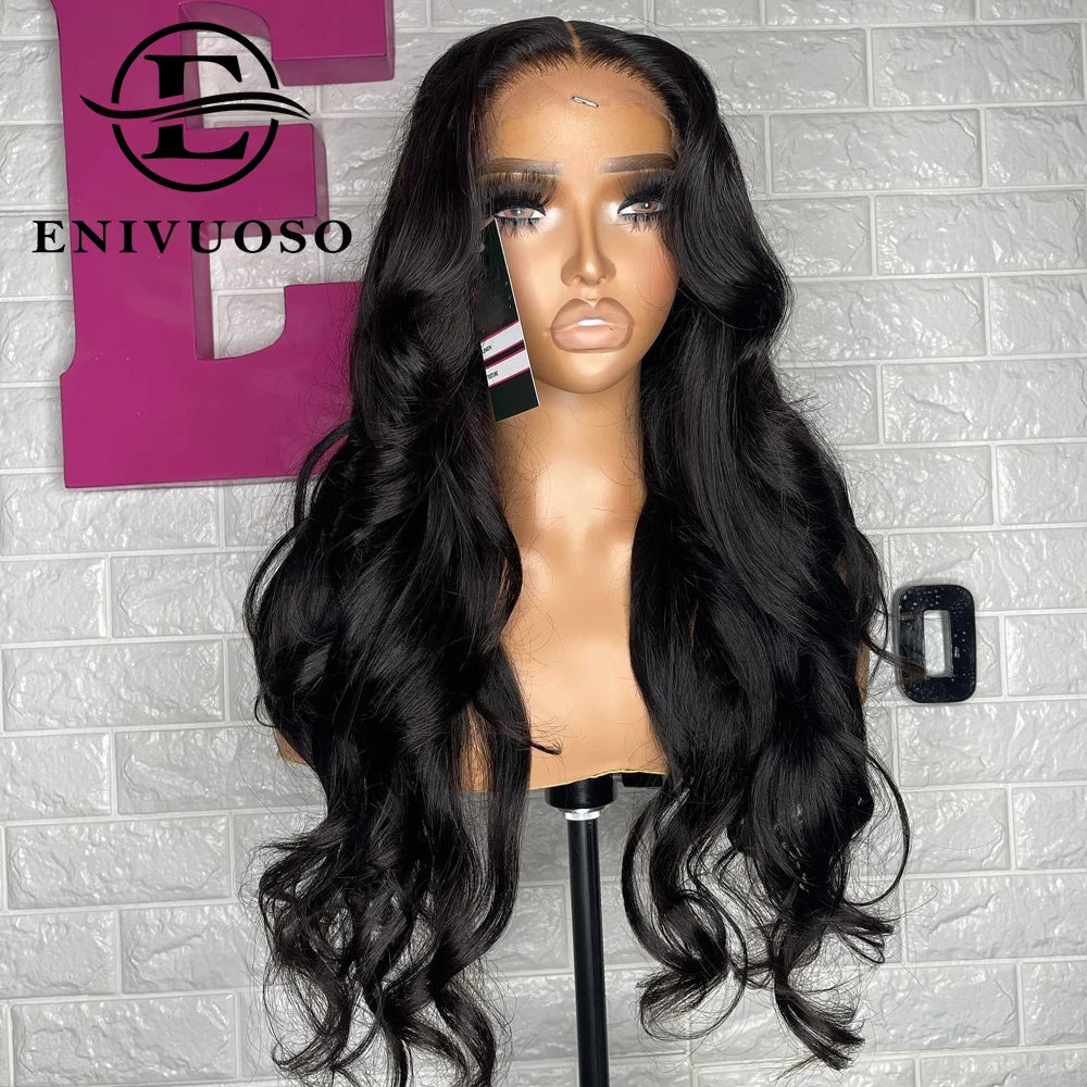 Long wavy wig shown on a mannequin