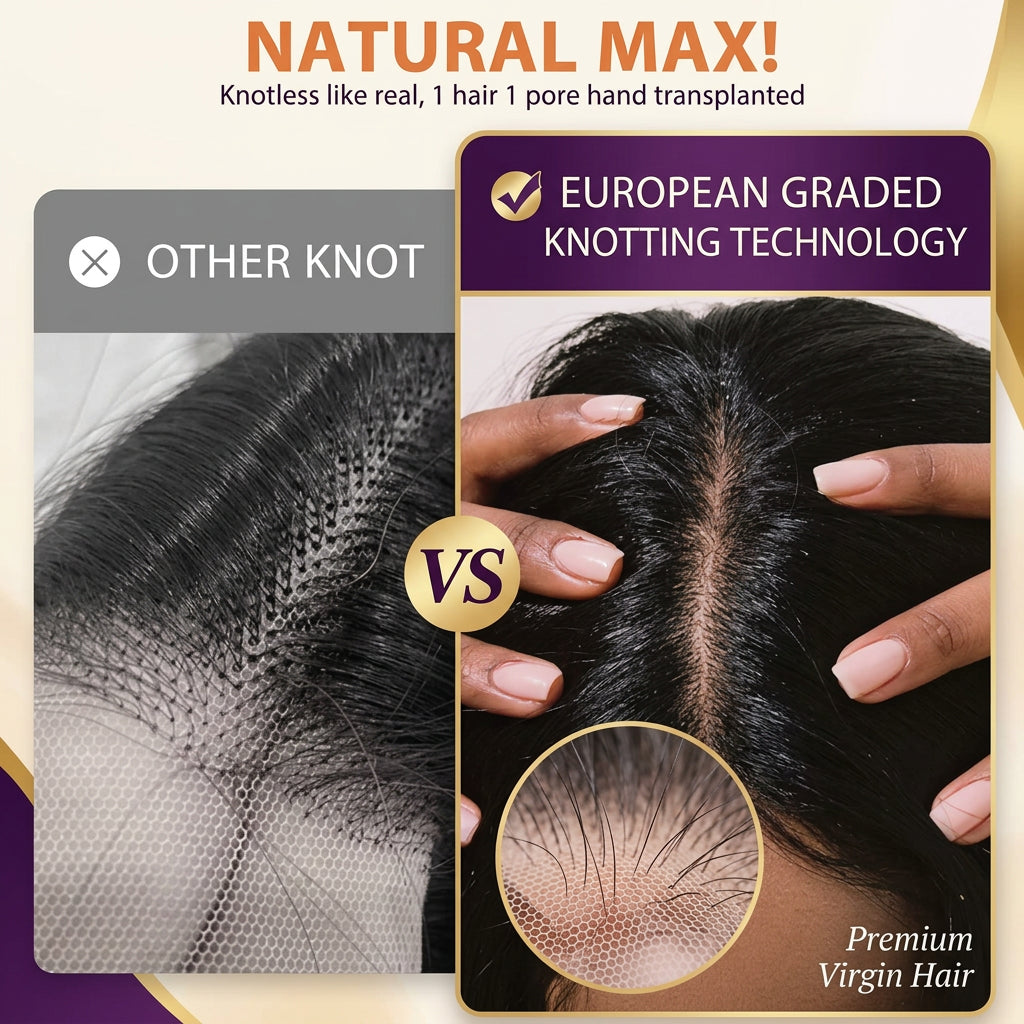 The Luxe Seamless Glueless Straight Frontal Wig | European Graded Knotting