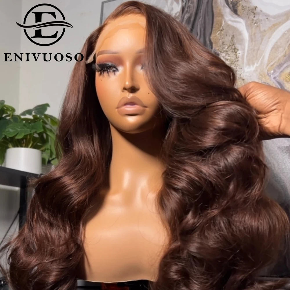 Long wavy wig shown on a mannequin