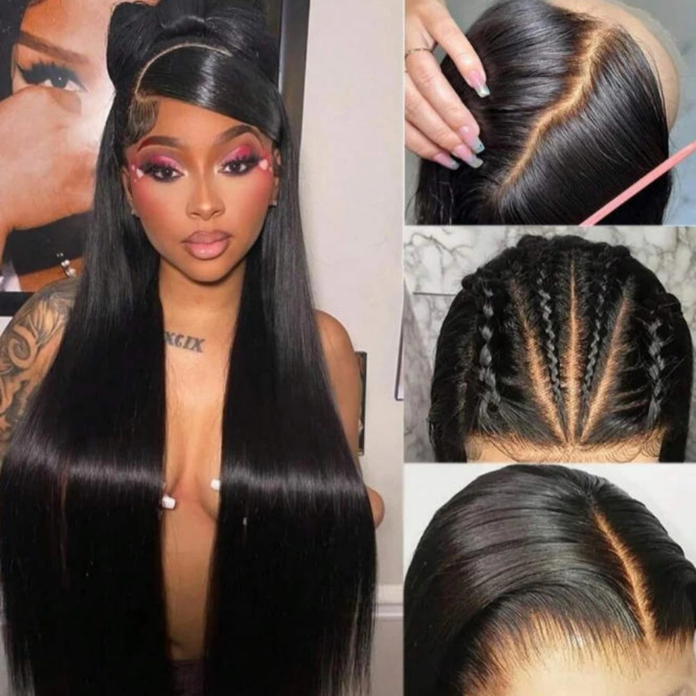 The Luxe Seamless Glueless Straight Frontal Wig | European Graded Knotting