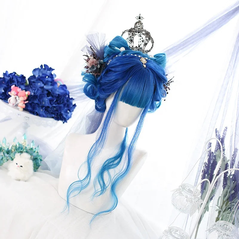Enchanted Ocean: Dual Pigtail Curly Lolita Wig Set