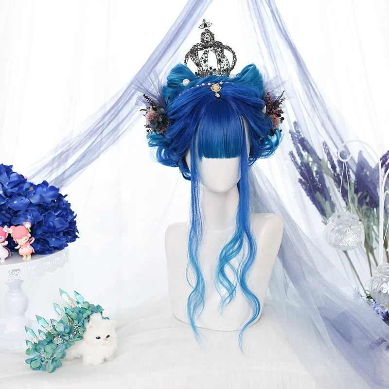 Enchanted Ocean: Dual Pigtail Curly Lolita Wig Set