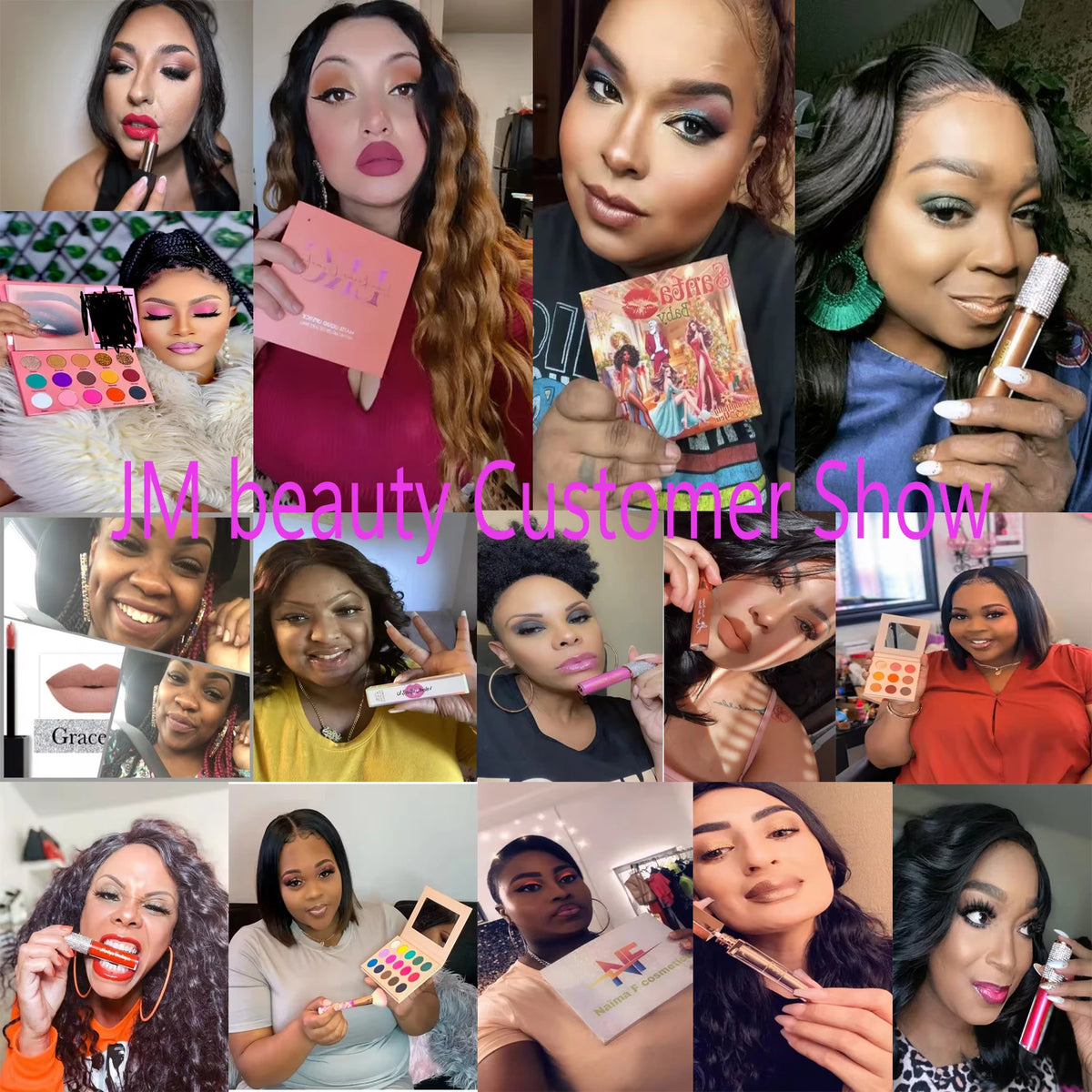 Models wearing different lipstick shades