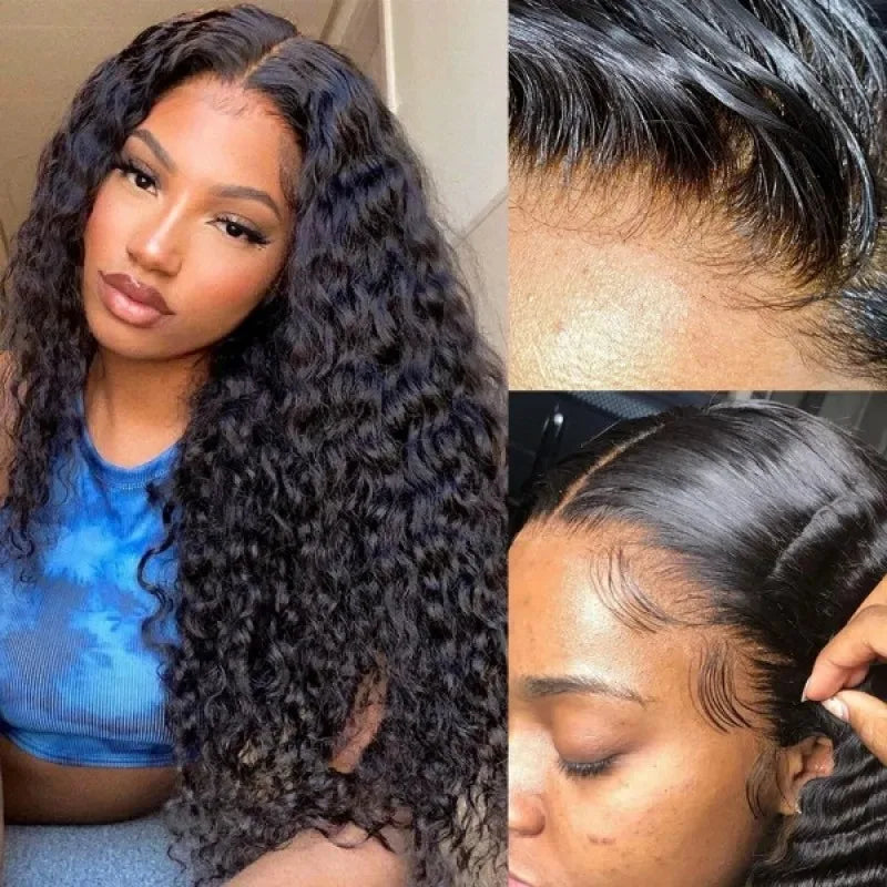 Long curly and wavy wig styling examples