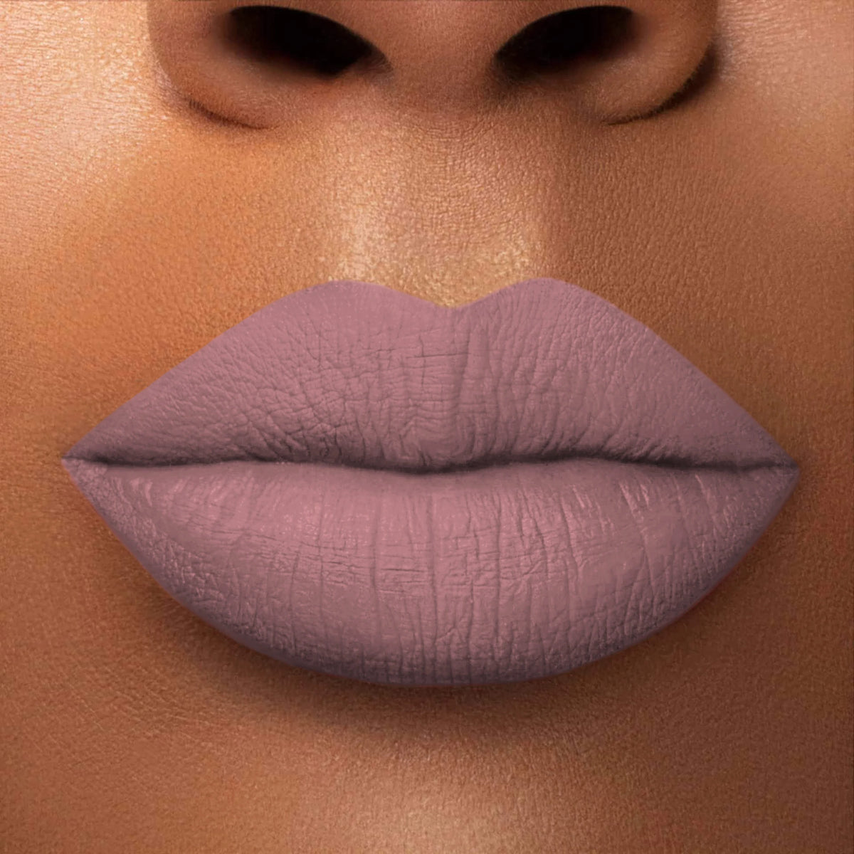Numbered matte lipstick shade shown on lips