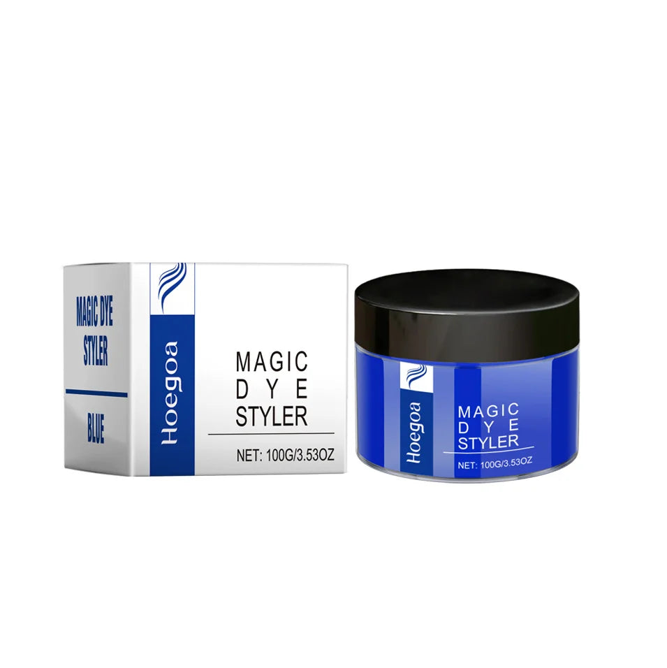 Hair color wax jar beside its box