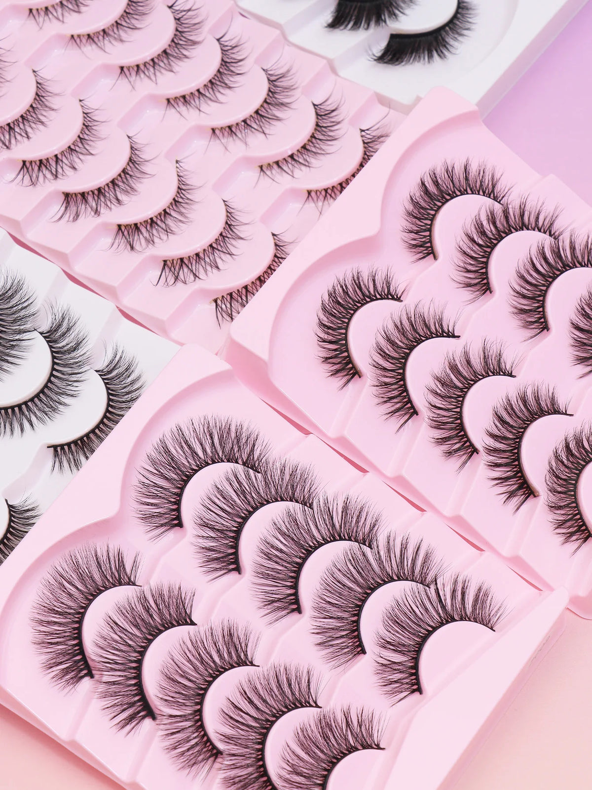 Cat-Eye Faux Mink-Style False Lashes – 5 Pairs