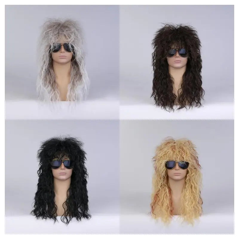 Long shaggy rocker wig shown on a mannequin