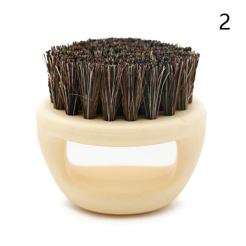 Palm grooming brush showing handle and bristles