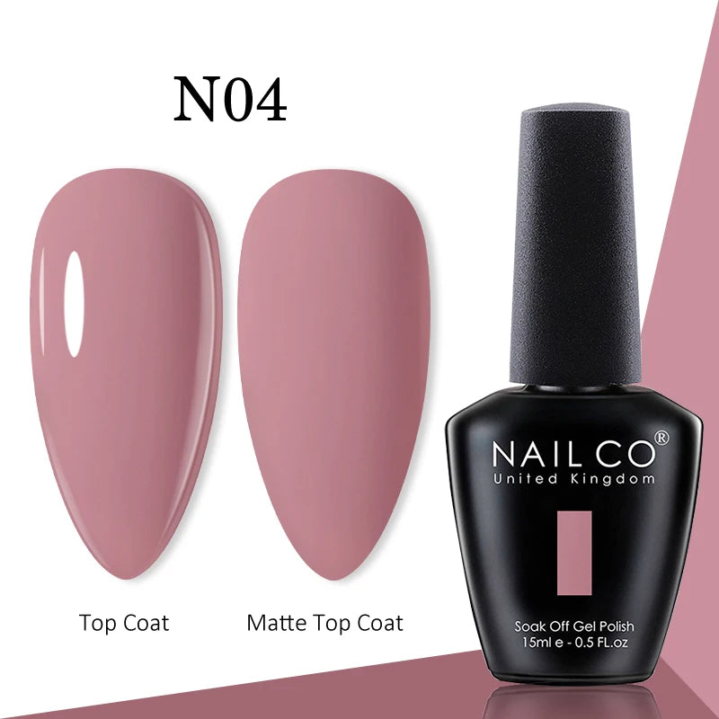 NAILCO gel polish bottle with numbered color samples