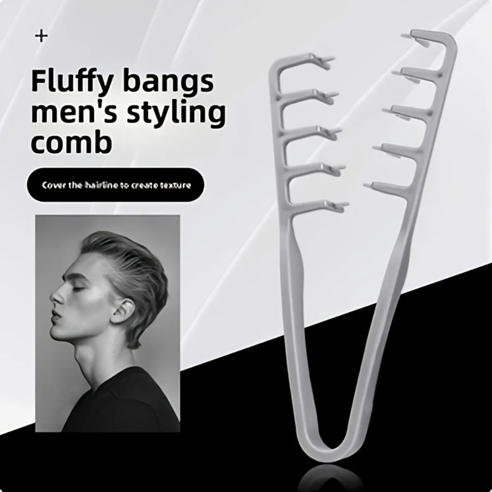 Wide-tooth styling combs with hairstyle and dimension examples