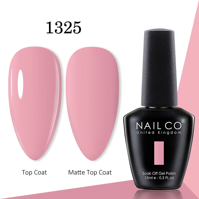 NAILCO gel polish bottle with numbered color samples