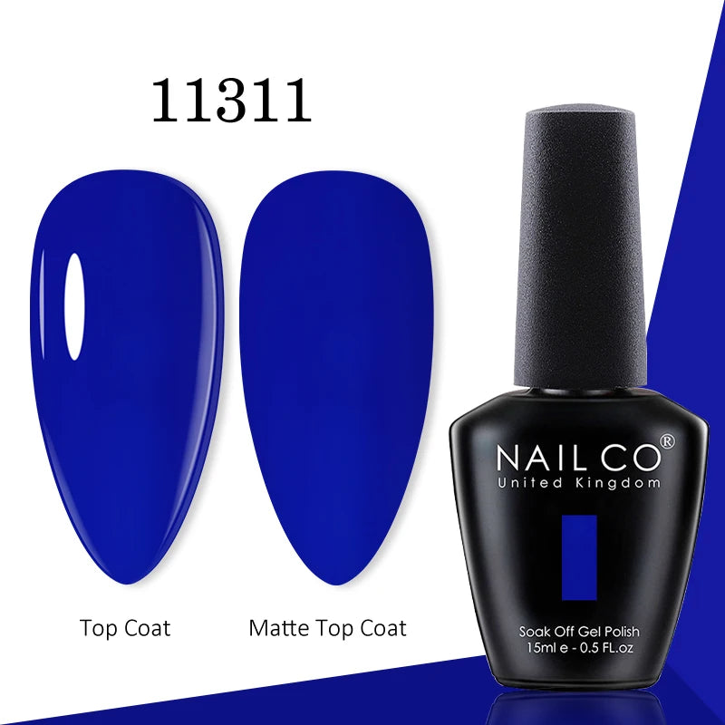 NAILCO gel polish bottle with numbered color samples