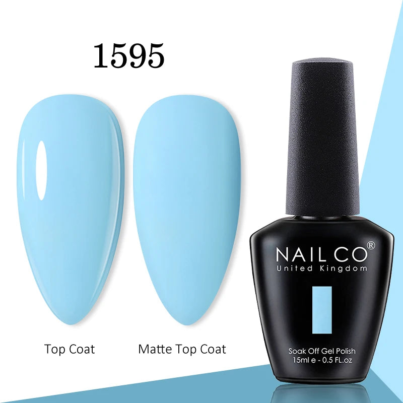 NAILCO gel polish bottle with numbered color samples