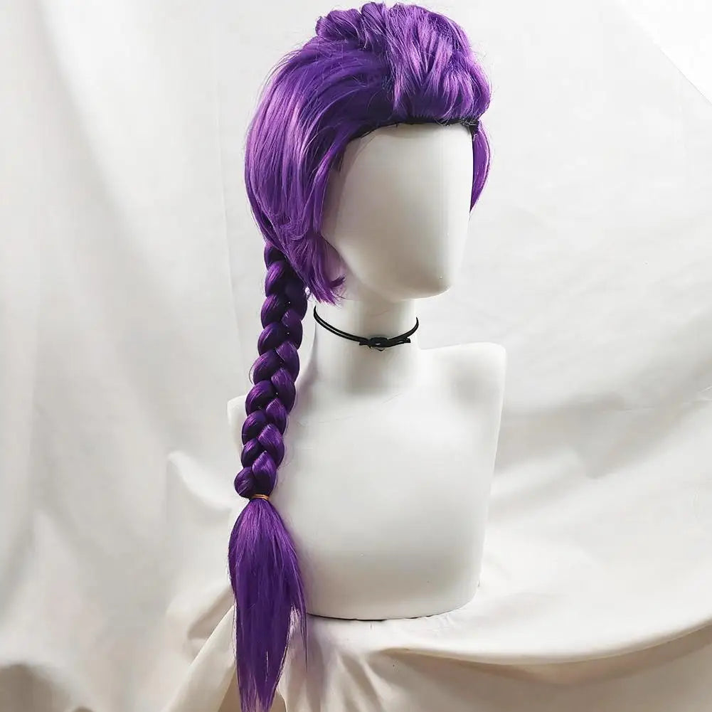 33.5-Inch Purple Braided Costume Ponytail