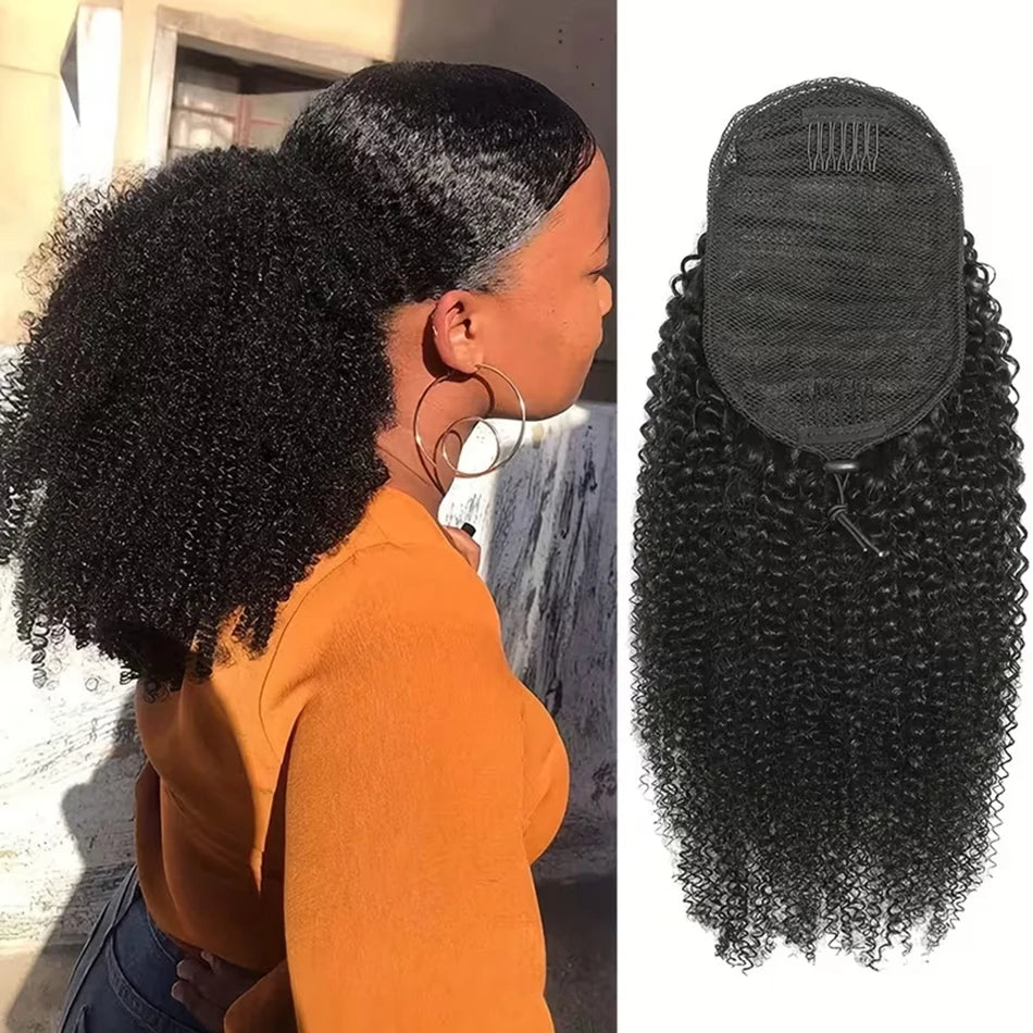 Ponytail extensions with styling examples and base details