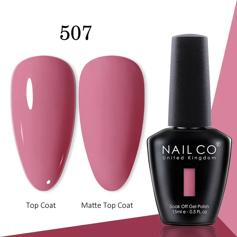 NAILCO gel polish bottle with numbered color samples