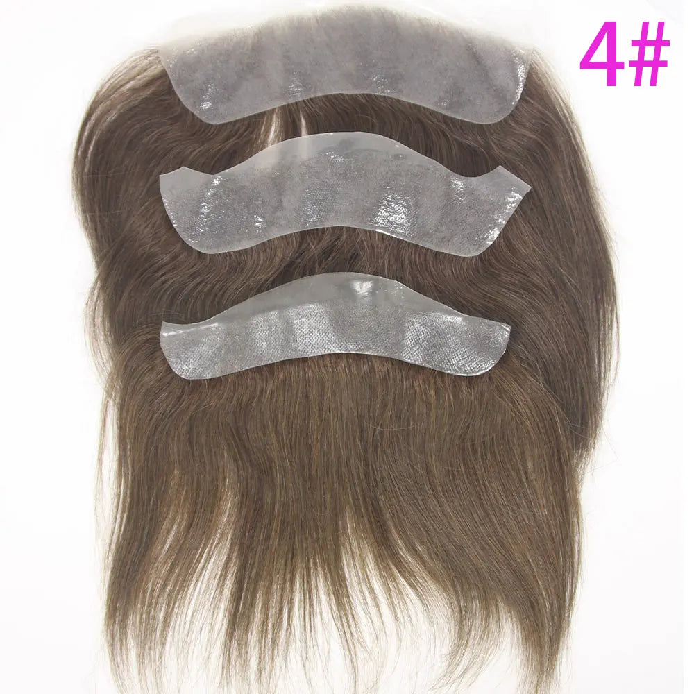 Frontal hairpiece color with visible base sections