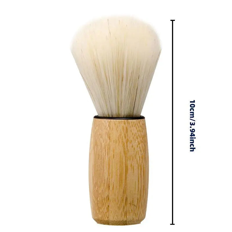Wood-handled shaving brush with dimensions