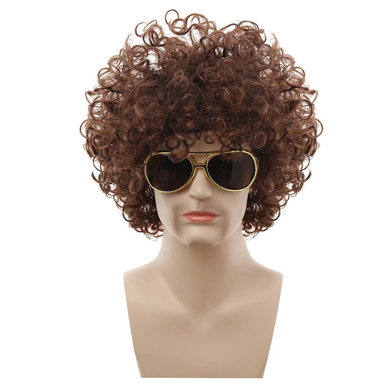 Curly costume wig shown on a mannequin