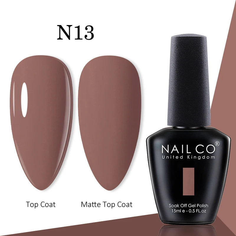 NAILCO gel polish bottle with numbered color samples