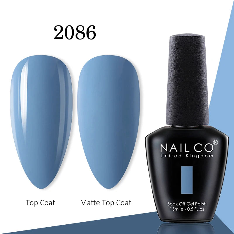 NAILCO gel polish bottle with numbered color samples