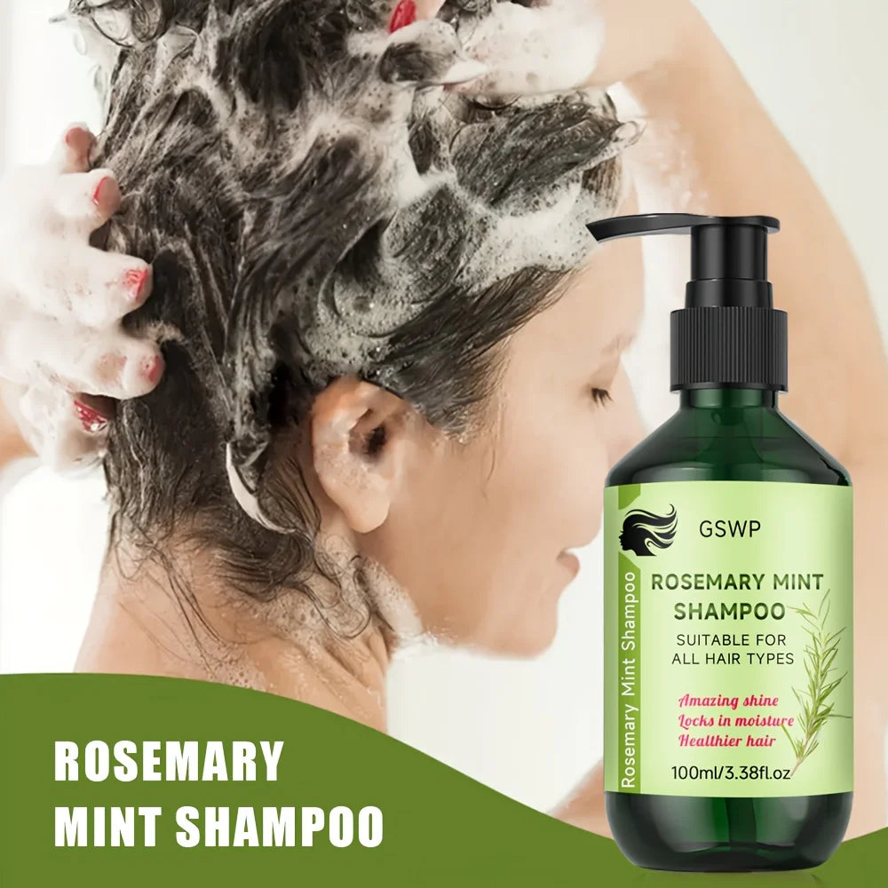 Rosemary mint shampoo and conditioner with hair washing examples