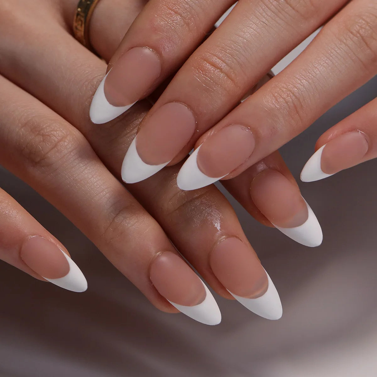 Decorated nail designs shown on hands