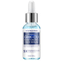 Copper peptide face serum bottles and cream jars
