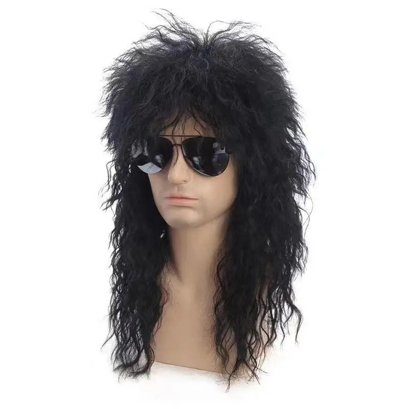 Long shaggy rocker wig shown on a mannequin