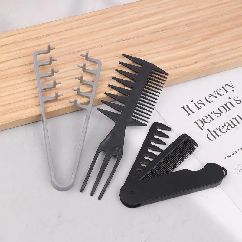 Styling combs with hairstyle and dimension examples
