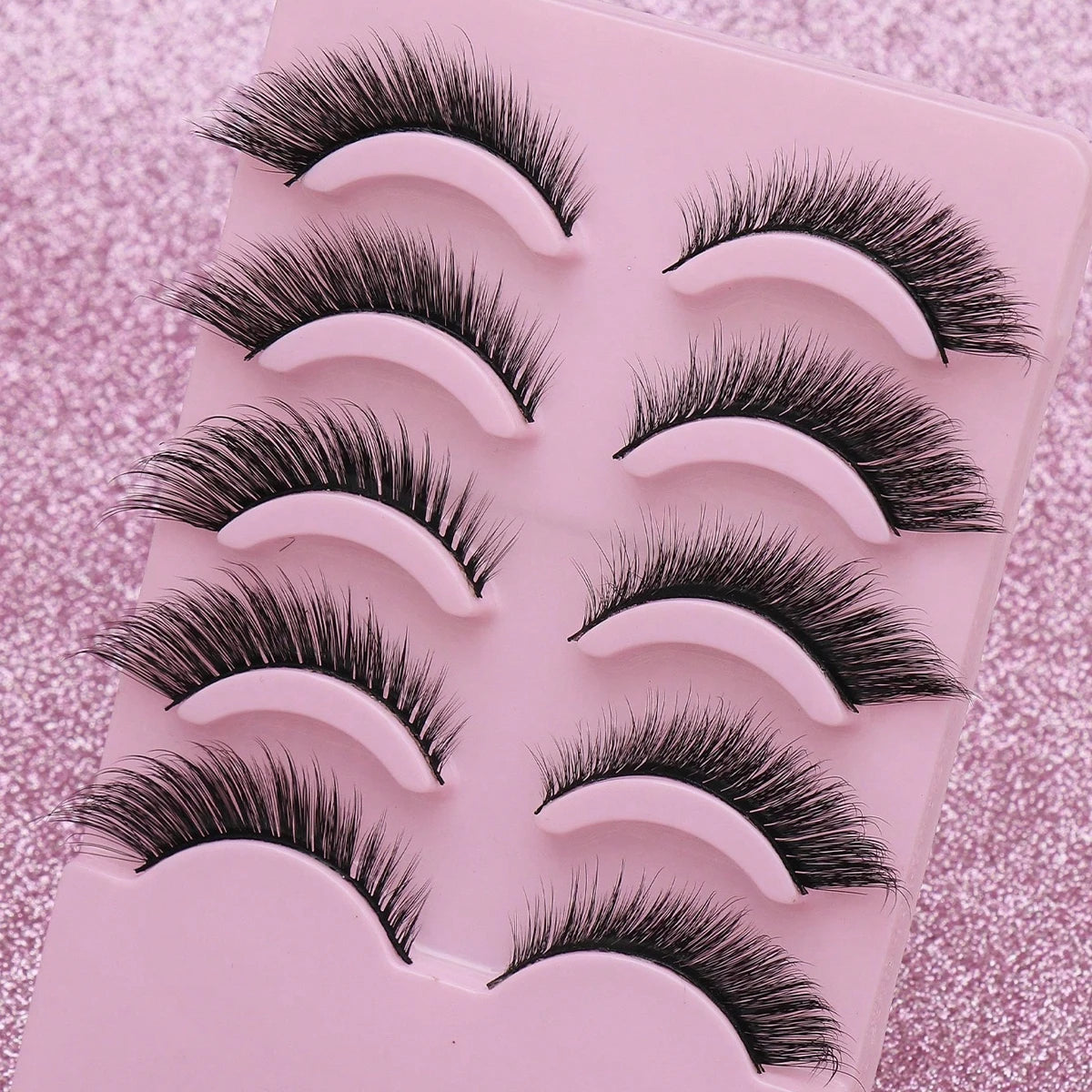 Cat-Eye Faux Mink-Style False Lashes – 5 Pairs
