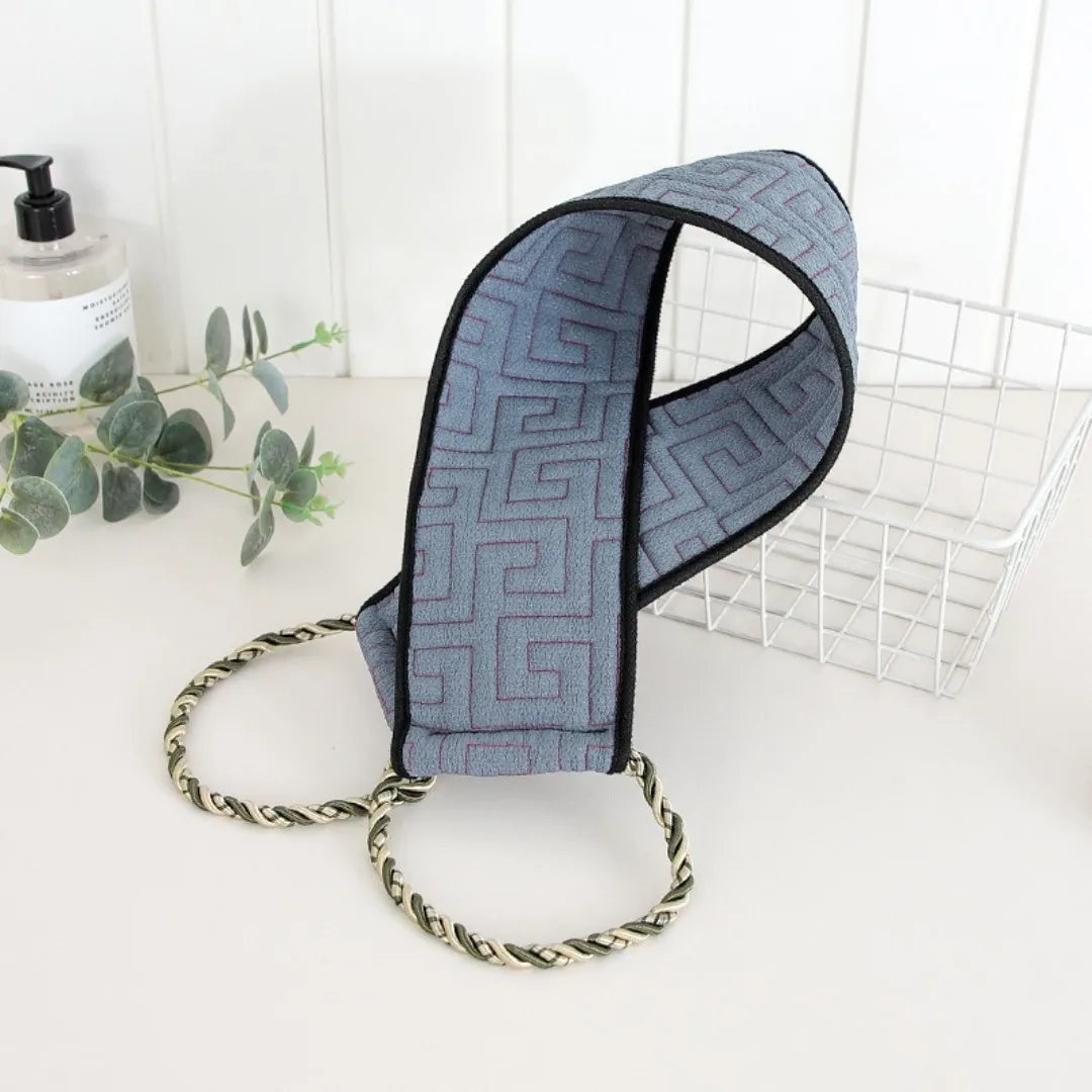 Textured back scrubber with handles and use examples