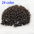 Curly toupee showing its curl pattern
