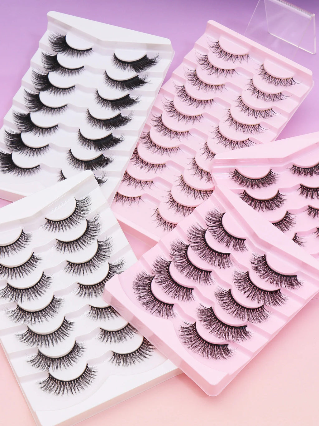 Cat-Eye Faux Mink-Style False Lashes – 5 Pairs