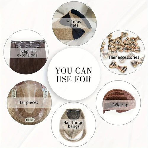 Small wig attachment clips with teeth and fastening details
