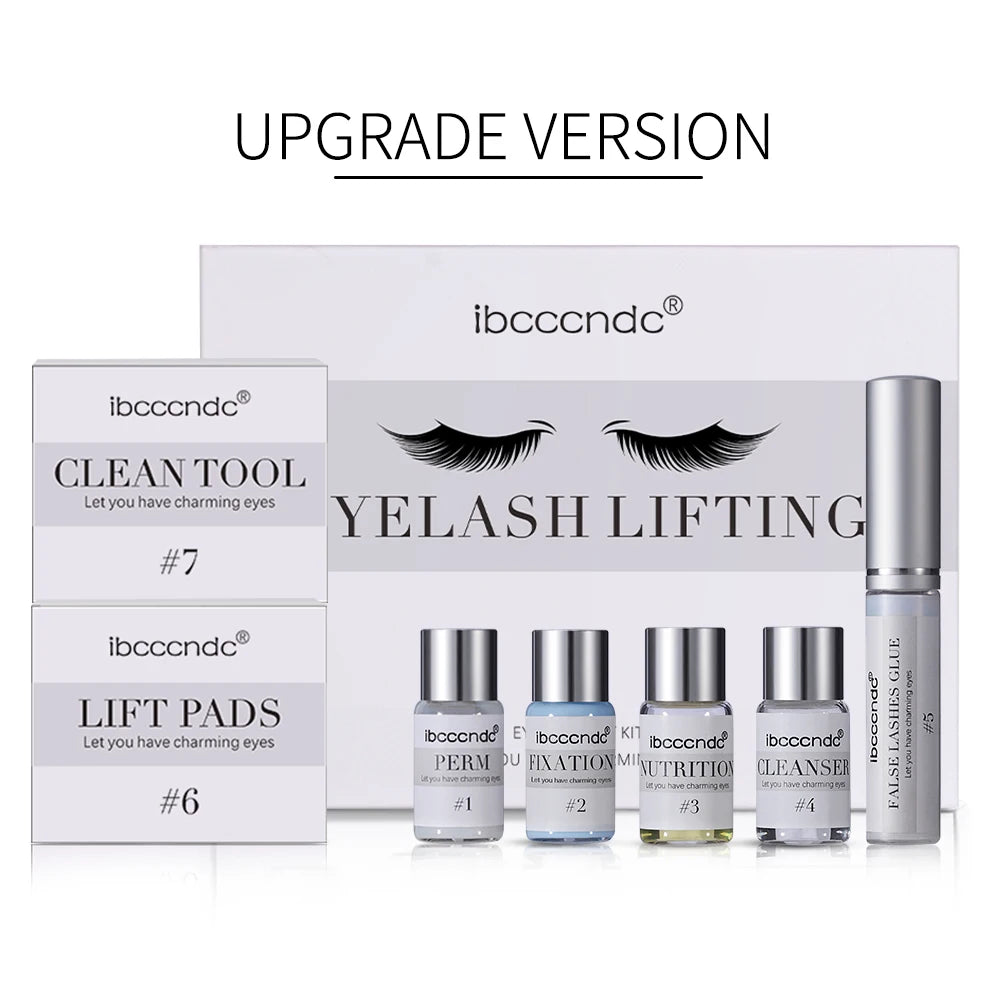 Eyelash lifting kit bottles and accessories
