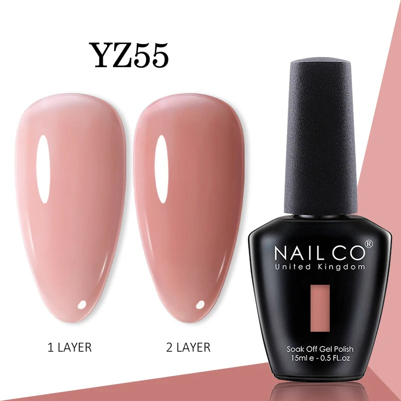 NAILCO gel polish bottle with numbered color samples