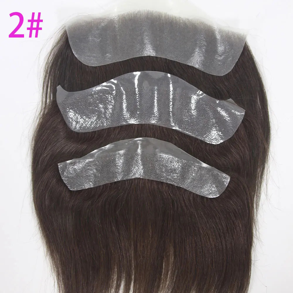 Frontal hairpiece color with visible base sections
