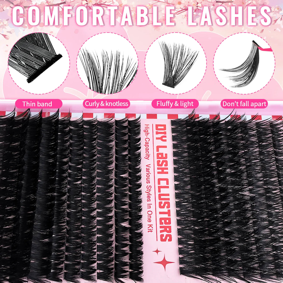 False eyelash trays with style and application examples