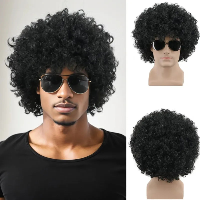 Curly costume wig shown on a model or mannequin