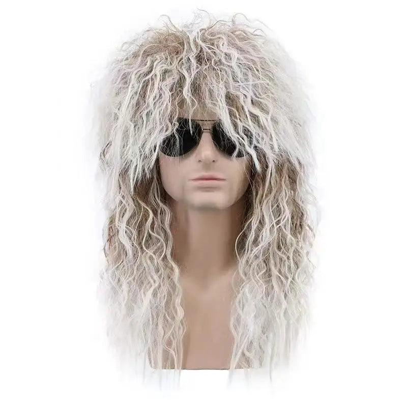 Long shaggy rocker wig shown on a mannequin