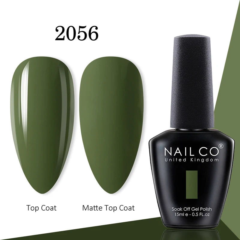NAILCO gel polish bottle with numbered color samples