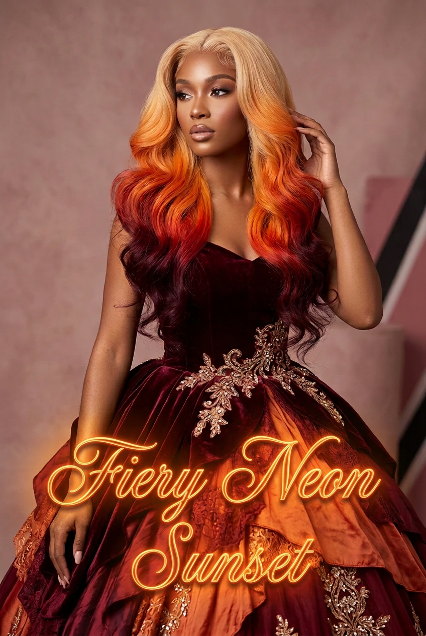 13x4 Custom Multi-Tone Colored Lace Front Wig – Luxury Long Brazilian Remy Hair