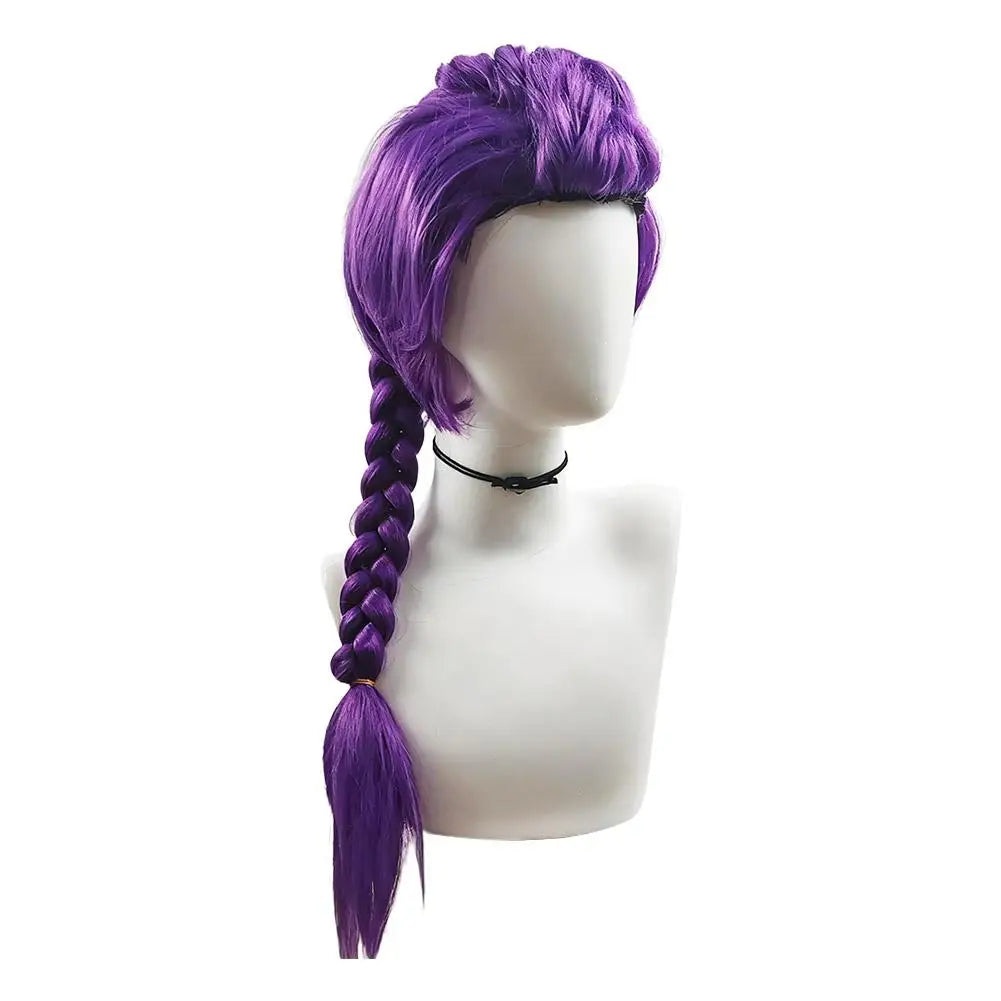 33.5-Inch Purple Braided Costume Ponytail