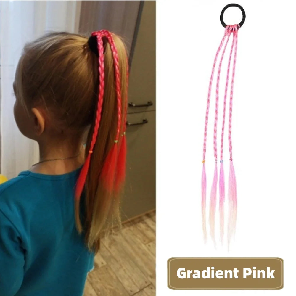 Braided ponytail extension color with hairstyle example