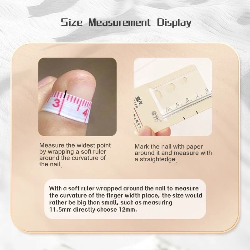 Nail width measurement instructions