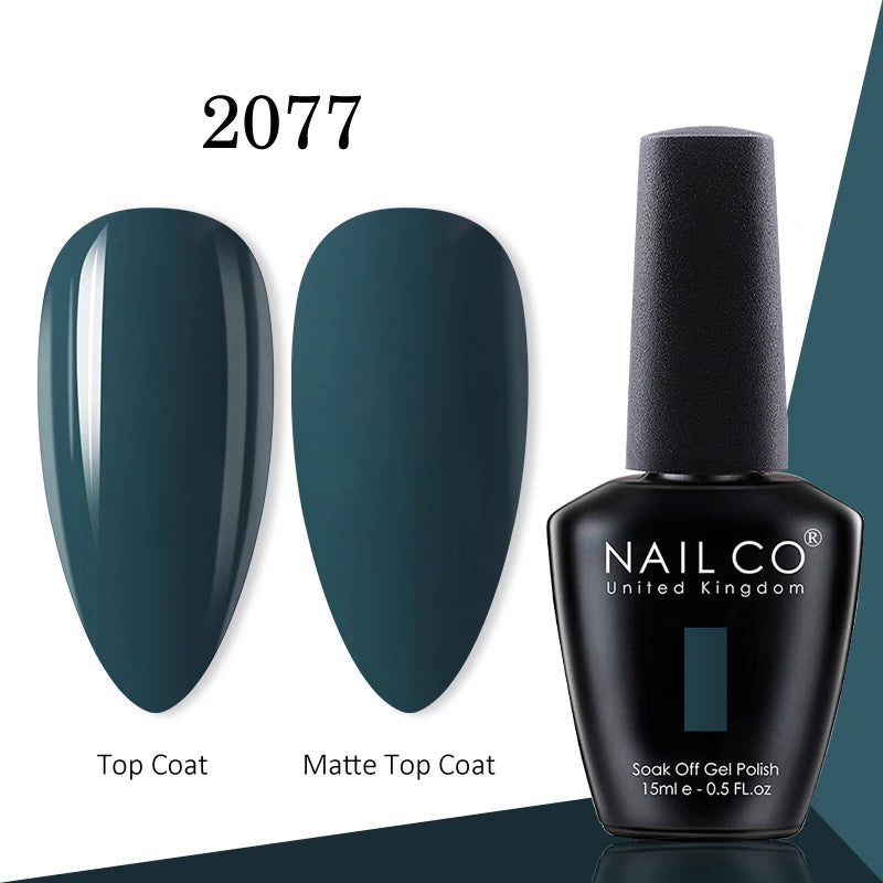 NAILCO gel polish bottle with numbered color samples
