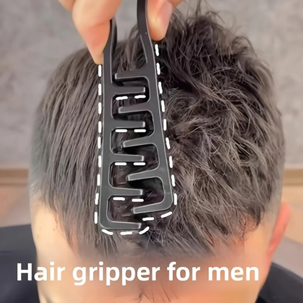 Wide-tooth styling combs with hairstyle and dimension examples